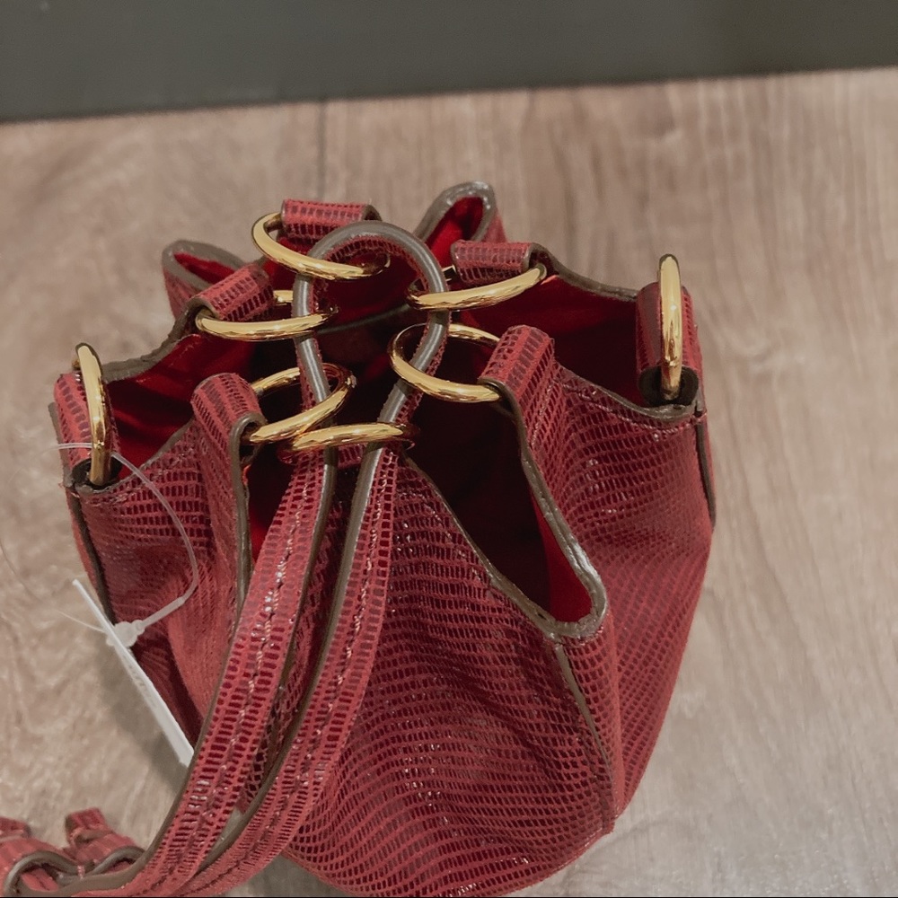 Mark cross suede leather bucket pouch - Picture 2 of 7